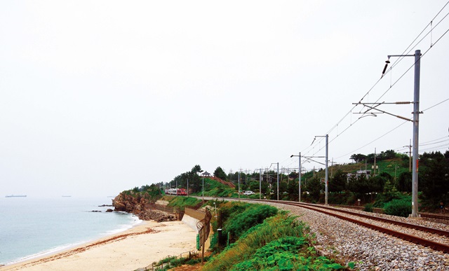 추암해변에서 묵호역에 이르는 13.3km의 해파랑길 33코스는 걷는 동안 기찻길 옆 소소한 풍경이 함께한다