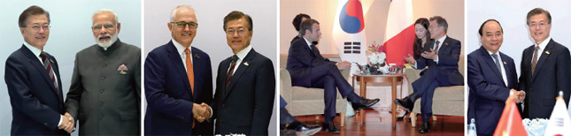 문재인 대통령이 G20 일정 중 만난 세계 정상급 인사들