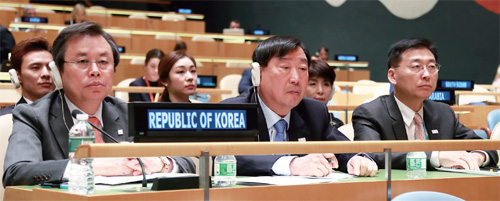 유엔총회에 참석한 한국 정부 대표단