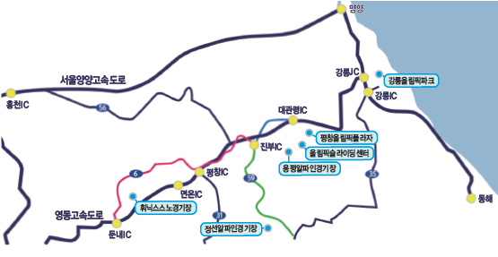 강릉 가는 지도 강릉 가는 지도