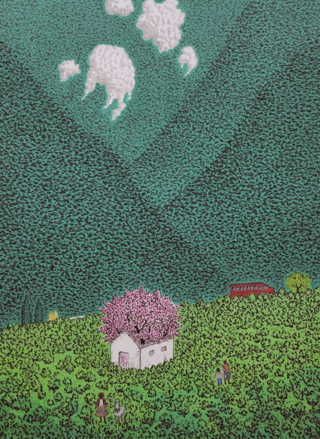 추니박, &lsquo;페루 안데스의 기억&rsquo;, 한지에 먹, 아크릴, 133.5&times;93cm, 2022