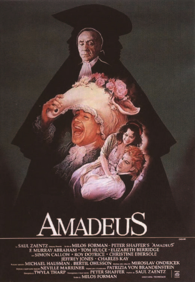 대표적인 진혼곡인 모차르트의 <레퀴엠>을 새롭게 해석한 영화 <아마데우스> 포스터