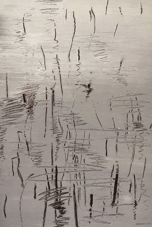차명희, ‘기억으로 들어가다’, 종이 위에 아크릴, 목탄, 97×66cm, 2005