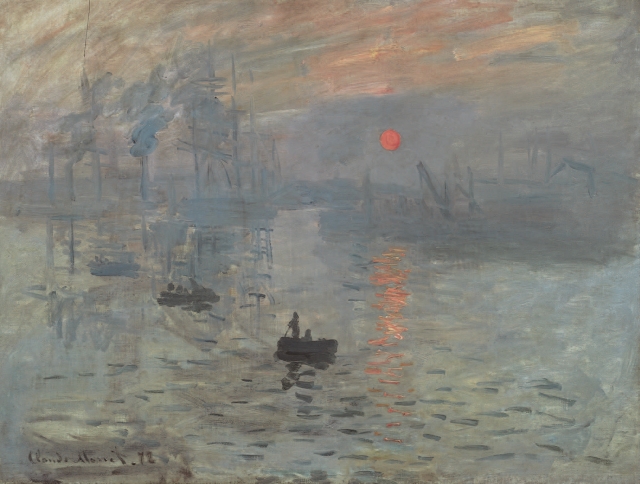 클로드 모네, &lsquo;인상, 해돋이&rsquo;, 캔버스에 유화, 48&times;63cm, 1872