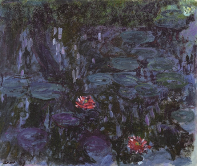 클로드 모네, &lsquo;수련과 버드나무의 반사&rsquo;, 캔버스에 유화, 131&times;155cm, 1916
