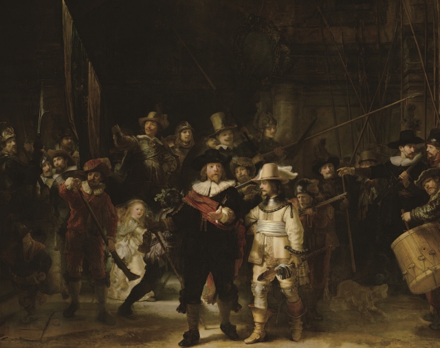 렘브란트, ‘야간 순찰’, 캔버스에 유화, 379.5×453.5cm, 1642, 암스테르담 국립미술관 소장