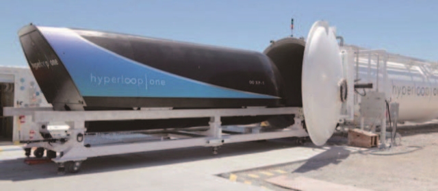 미국 버진그룹의 하이퍼루프 원. 사진 Virgin Hyperloop One