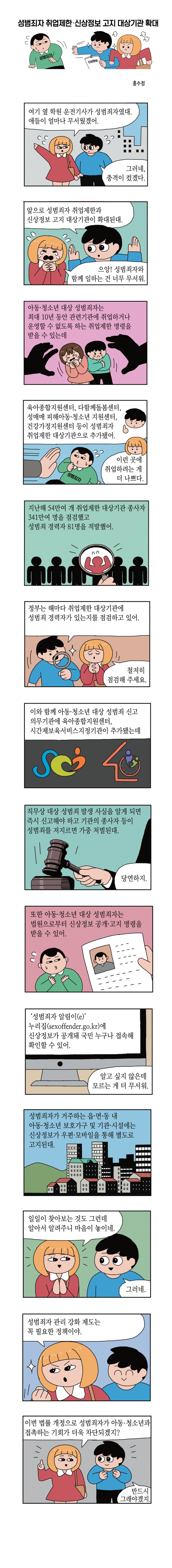 성범죄자 취업제한·신상정보 고지 대상기관 확대