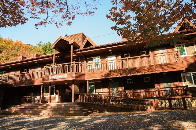 가을 속의 오서산자연휴양림 숙박시설