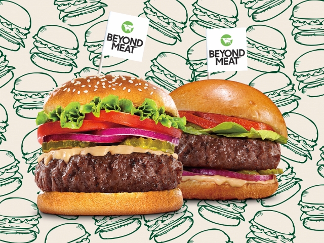 비욘드미트가 개발한 식물성 패티로 만든 햄버거. 사진 비욘드미트