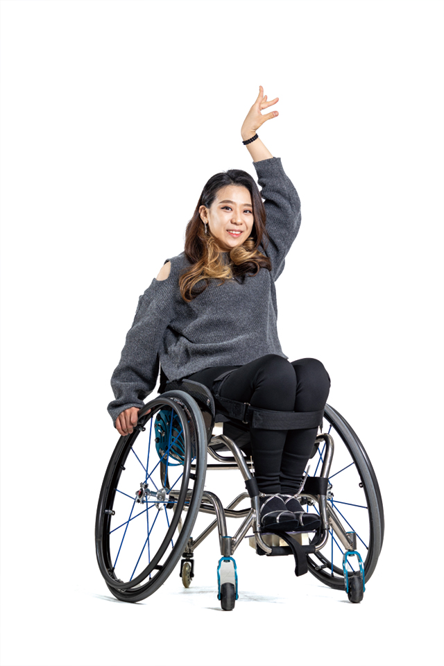 채수민 선수는 휠체어를 탄 이들을 거리에서 더 많이 만나길 바란다고 말했다. 사진 C영상미디어