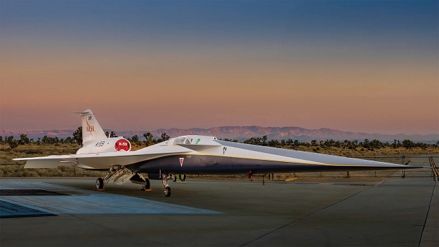 미국 항공우주국(NASA)과 록히드마틴이 공동 개발한 초음속 항공기 ‘X-59’. 사진 록히드마틴