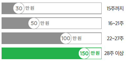 기간에 따른 출산급여 지원 안내