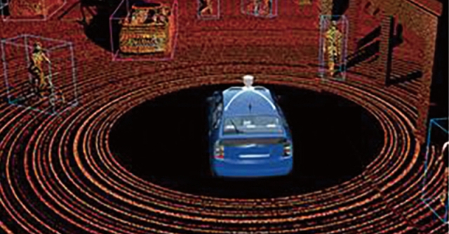  라이다는 초당 수십 바퀴 도는 레이저를 대상물에 쏘아 반사돼 돌아오는 시간을 측정해 거리와 주변 환경을 인지한다. 자료 Popular Science