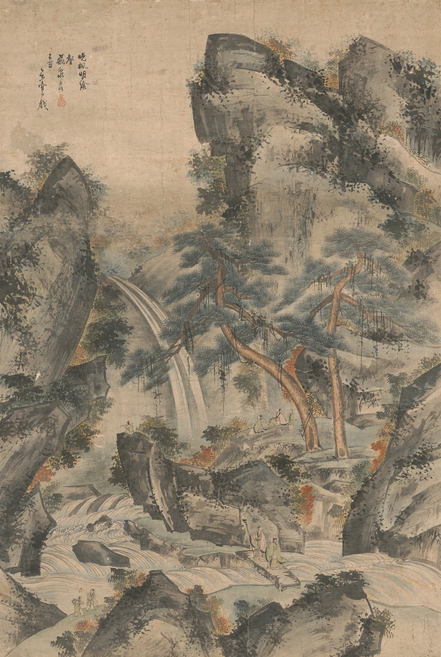 장시흥, &lsquo;관폭도&rsquo;, 종이 채색, 140.5&times;94㎝, 국립중앙박물관