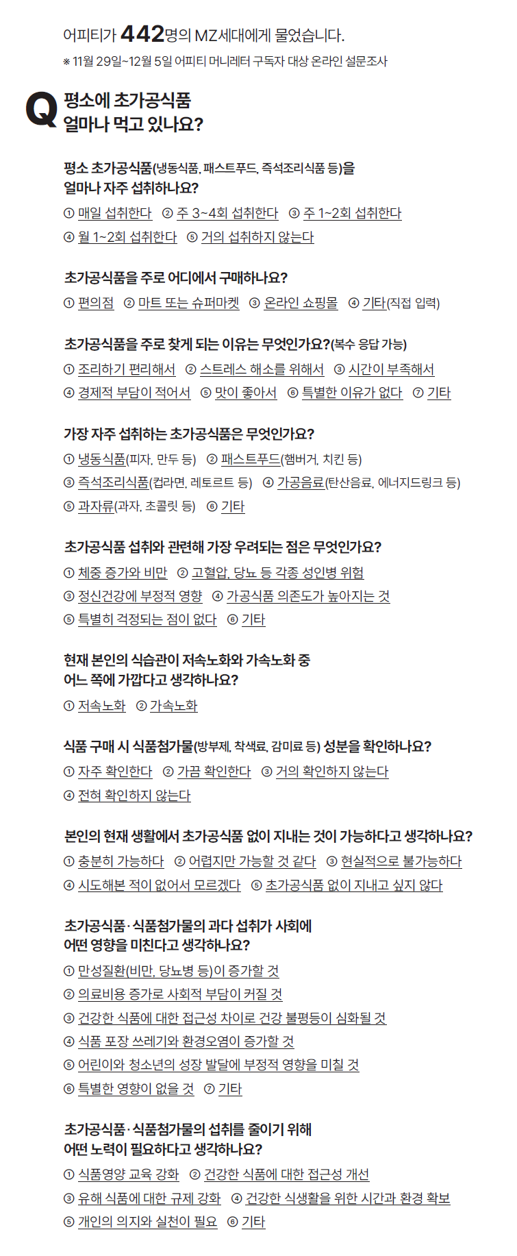 ※ 11월 29일~12월 5일 어피티 머니레터 구독자 대상 온라인 설문조사