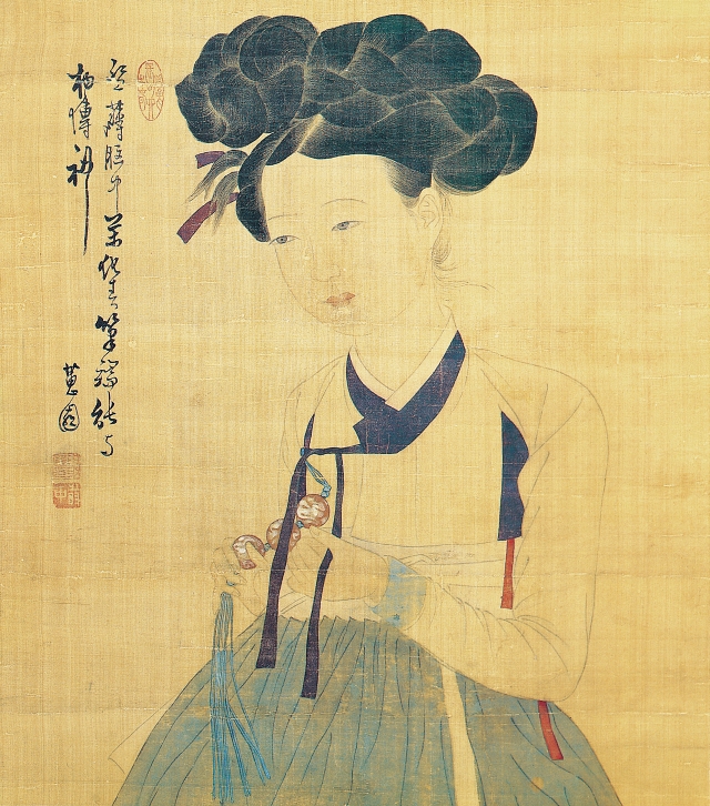 신윤복, ‘미인도’ 부분