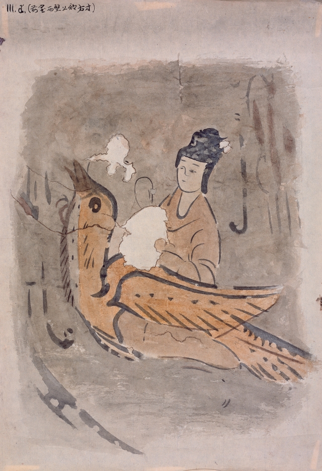 ‘감신총 새를 탄 선인 모사도’, 국립중앙박물관