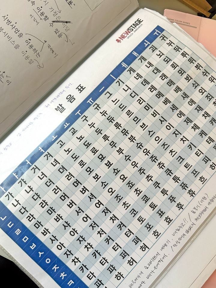 노 씨는 아나운서가 되기 위해 정확한 발음을 소리내는 훈련을 매일 수없이 반복했다. 제공 노희지