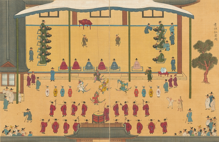 장득만 외, ‘기사계첩(부분)’, 1720년, 종이에 채색, 국립중앙박물관