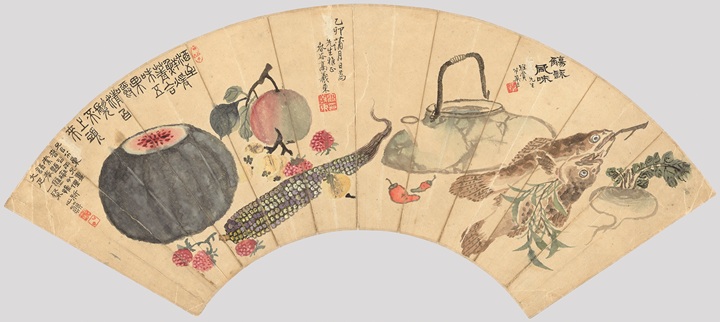 고희동. 이도영 합작 '기명절지도'