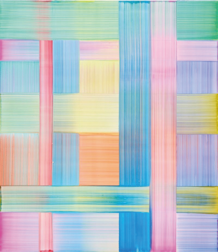 ‘Loca’, 2025, Acrylic and resin on canvas.