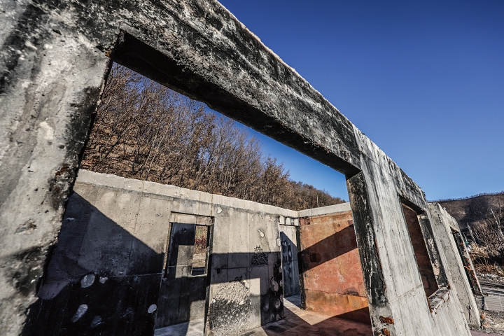 2025년 봄 거대한 산불이 경북 안동시 원림2리 토갓마을을 휩쓸고 갔다.