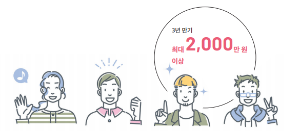 3년 만기 최대 2,000만 원 이상