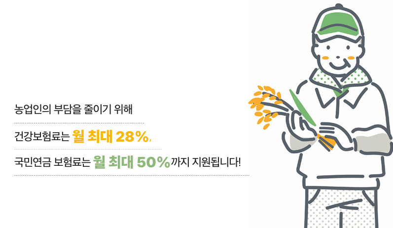농업인 건강&middot;연금보험료 지원