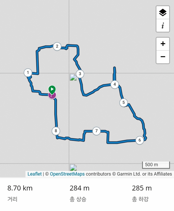 경복궁 주변을 달려 강아지 모양을 만드는 &lsquo;댕댕이런&rsquo;. 자료 Garmin