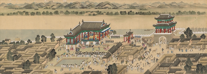 김홍도 화풍의 &lsquo;평안감사향연도&rsquo; 중 일부. 자료 국립중앙박물관