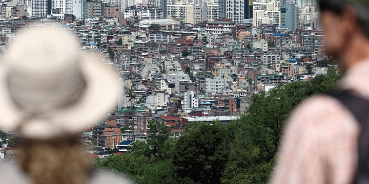서울 중구 남산에서 바라본 빌라 밀집지역 모습. 사진 뉴시스