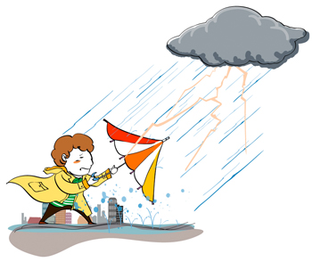 비바람을 견디다