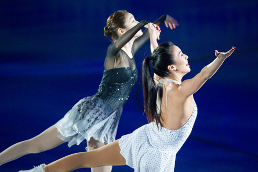 평창스페셜 올림픽 폐막식의 하이라이트였던 김연아와 미쉘콴의 합동공연.