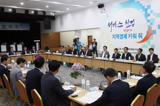 홍윤식 행정자치부 장관이 17일 오후 제주 국제자유도시개발센터 대회의실에서 열린 제2회 지역경제정책협의회에서 모두발언을 하고 있다.