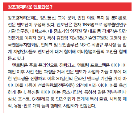 창조경제타운 멘토단은?