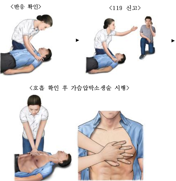 가슴압박소생술(기본소생술) 과정