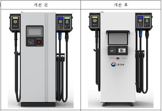 공공급속충전기 개선 전· 후 모습 (제공=환경부)