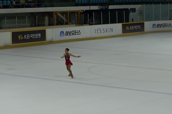 경기를 펼치는 김보영 선수.