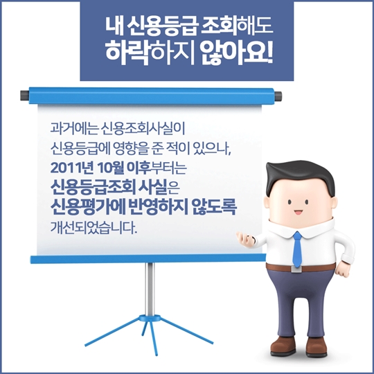 신용등급 조회 시 신용등급이 하락하나요?