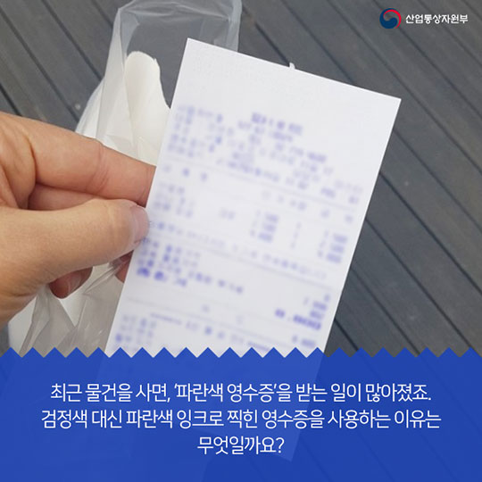 파란 영수증, 너의 정체는?