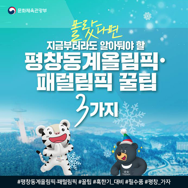 평창동계올림픽·패럴림픽 꿀팁 3가지…몰랐다면 지금부터!
