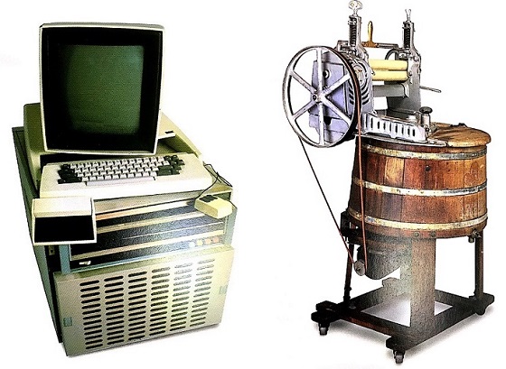 3위_1973년 제록스가 출시한 개인용 컴퓨터 알토(왼쪽), 4위_1920년경 캐나다 비티 브라더스사의 전기구동현 가정용 세탁기