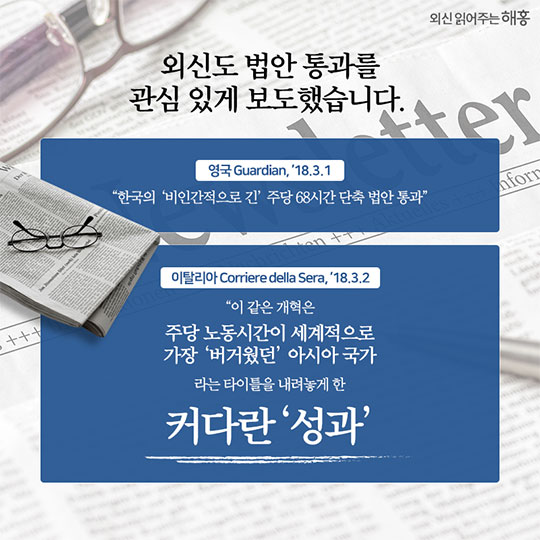 7월 1일 대한민국은 과로사회에서 탈출합니다