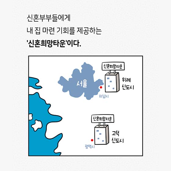 신혼부부의 자립결혼을 돕는다! ‘신혼희망타운’