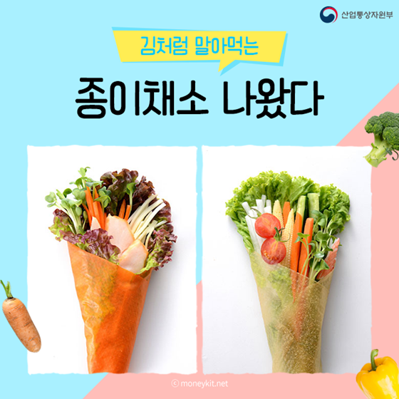 김처럼 말아먹는 종이채소 나왔다