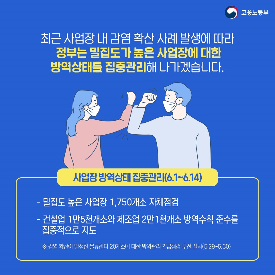 일하는 사람들을 위한 생활 속 거리 두기