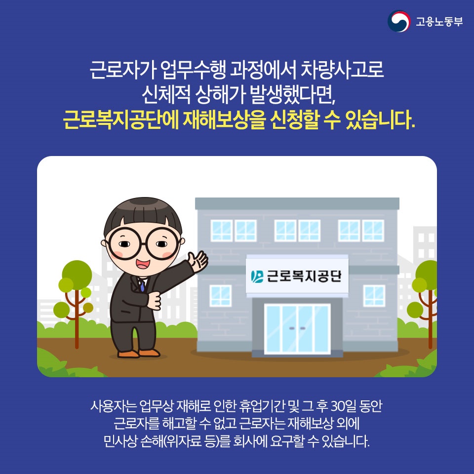 [노동법 Q&A] 회사 차량 이용 중 접촉사고가 발생하면 제가 책임져야 하나요?