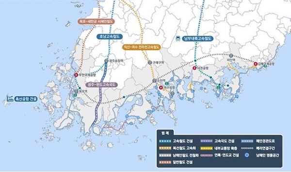 산업 및 관광거점 연계 인프라 구축 구상도