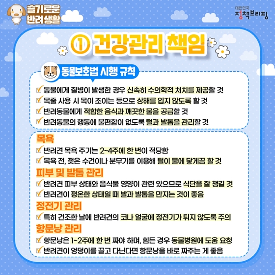 [슬기로운 반려생활] 반려동물 건강, 이렇게 챙겨요! - ③건강 편
